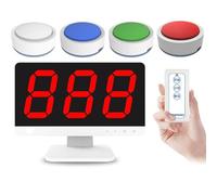 ZYGPH Sistema di Gioco a Quiz Wireless con Telecomando per 4-10 Giocatori, Ideale per attività educative ed Eventi di Gruppo