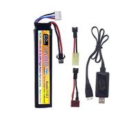 ZYGY 11.1V 35C 1500mAh Spina SM-2P Spina a T Spina Otamiya batteria al litio con cavo di ricarica USB per Airsoft modello di pistola fucile RC auto Drone Batteria