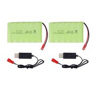 ZYGY 2PCS 7.2V 2800mah AA Batteria ricaricabile Ni-MH JST-2P con cavo di ricarica USB per la nuova versione TR-212 TR-215 550 RC Escavatore Camion Veicolo Ingegneria TR-211 RC Batteria Giocattolo