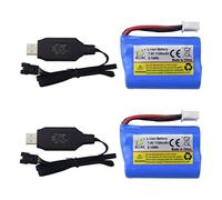 ZYGY 2PZ 7.4V 1100mAh Batteria al litio con cavo di Ricarica USB per BLLRC L100 Accessori per Barche Telecomando HONGXUNJIE HJ808 Telecomando per Barche Batteria per barche RC ad alta velocità