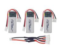 ZYGY 3PCS 7.4V 300mah Lipo Batteria e 1PCS 3 in 1 Linea di conversione di Ricarica per WLToys F959 XK DHC-2 A600 A700 A800 A430 RC Droni Quadricotteri Pezzi di Ricambio