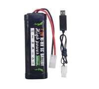 ZYGY 7.2V 5000mAh NiMH batteria con spina KET-2P con caricatore USB per RC Truggy Buggy carri armati da corsa RC auto camion ad alta potenza con connettore Tamiya batteria