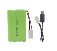 ZYGY 9.6V 2800mah AA Batteria Ricaricabile con Spina Tamiya con Cavo di Ricarica USB per RC Toy Car Truck Tank Engineering Auto RC Barca Batteria ricaricabile