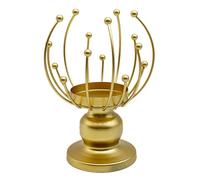 ZYHARUKO 1 supporto per candeliere in ferro battuto, fatto a mano, a lume di candela