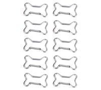ZYHARUKO 10pcs Bone Shape Alluminio Utility Clip Rilascio Rapido Portachiavi Moschettone Per Trekking E Campeggio Essenziale Escursionismo Portachiavi Moschettone