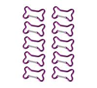 ZYHARUKO 10pcs Bone Shape Alluminio Utility Clip Rilascio Rapido Portachiavi Moschettone Per Trekking E Campeggio Essenziale Escursionismo Portachiavi Moschettone