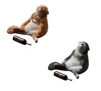 ZYHARUKO 2 divisioni bella colofonia ubriaca arte display auto guarnisce piano sottile sicuro regalo ideale per ammiratori ponte sottile colofonia scultura micio