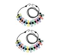 ZYHARUKO 2 pezzi di corda espandibile per bucato con gancio e morsetti resistenti alla ruggine, cavo flessibile per asciugatura salvaspazio pieghevole per viaggi