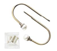 ZYHARUKO 2pcs Supporto Della Tenda Perla Appeso A Parete Gancio Europeo A Forma Di U Ganci Da Parete ZincAlloy Drapery Fibbia Hardware Ganci Ushaped