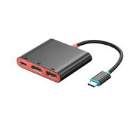 ZYHARUKO 3 Porte USB CREARE Centro 4K 60Hz Un Link Per Cambiare Notebook Osservare Presa Gioca Alluminio Compatto Viaggio Essenziale CREARE Centro A