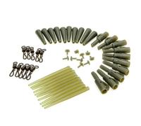 ZYHARUKO 50pcs Attrezzatura Da Pesca Cavi Clip Veloce Cambiamento Girevole Coda Gomma Anti Entanglement Maniche Per Rigs Gear Ad Alta Resistenza Attrezzatura Accessori