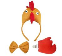 ZYHARUKO Accessori per costume da tacchino fascia papillon coda per il Ringraziamento Halloween Cosplay adulti bambini Ringraziamento costumi tacchino