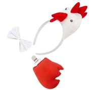 ZYHARUKO Accessori per costume da tacchino fascia papillon coda per il Ringraziamento Halloween Cosplay adulti bambini Ringraziamento costumi tacchino