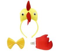 ZYHARUKO Accessori per costume da tacchino fascia papillon coda per il Ringraziamento Halloween Cosplay adulti bambini Ringraziamento costumi tacchino