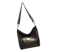 ZYHARUKO Borse a secchiello per le donne Borse a tracolla Borse in pelle Satchel Signore Frizioni Borse Casual Borsa a tracolla Borsa di paglia Borse a tracolla in tessuto, Colore caffè., One Size