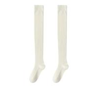 ZYHARUKO Calze alte sopra il ginocchio calze calde lunghe al ginocchio calze da donna stivali calzini scaldamuscoli per uso quotidiano cosplay calze alte, bianco, Taglia unica