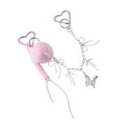 ZYHARUKO Catene per auto Portachiavi Corda Intrecciata Cuore Portachiavi Borsa Charm Peluche Pompon Zaino Pendente Archi Portachiavi Bel Cuore Portachiavi Fiocchi Portachiavi Peluche Pompon, B