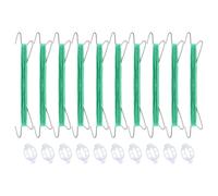 ZYHARUKO Clip per piante in metallo resistente, confezione da 10 ganci da arrampicata e corda a spirale da 10 metri, per piante rampicanti, vite da giardino, gancio per vite