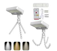 ZYHARUKO Confezione da 2 luci solari da esterno con 3 colori design impermeabile batteria ricaricabile adatta per patio cortile solare lampada da giardino