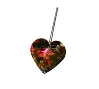 ZYHARUKO Elegante cuore con prismi di cristallo acchiappasole ornamenti da appendere per decorazioni artistiche e romantiche occasioni romantiche regalo di coppia