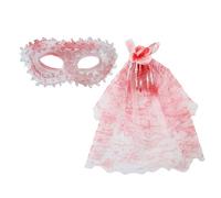 ZYHARUKO Fermagli per capelli con teschio insanguinato, con velo insanguinato, costume da regina di sangue, accessorio per costume di Halloween e cosplay