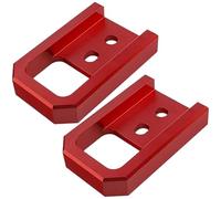 ZYHARUKO Ganci di traino in alluminio resistente, confezione da 2 pezzi, per modelli di camion selezionati, ganci di recupero per paraurti anteriore rosso, gancio di traino per fuoristrada