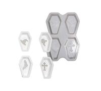 ZYHARUKO Muffe del silicone della bara di Halloween per il cioccolato delle decorazioni che fa la muffa di rilascio facile riutilizzabile della bara di progettazione