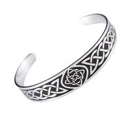 ZYHARUKO Personalizza i monili dell'acciaio inossidabile del polsino della lettera per gli abiti quotidiani Chiusura rapida di usura regolabile gioielli in acciaio inossidabile, Misura unica, come