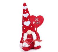 ZYHARUKO Romantico gnomi di peluche con cappello a forma di cuore, scandinavo svedese, Tomtes, San Valentino, che esprimono amore, amore, cuore, gnomi, decorazione ornamento