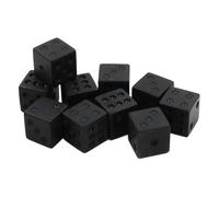 ZYHARUKO Set di 10 dadi rotondi ad angolo a sei lati, in acrilico, da 16 mm, con grandi puntini, per bambini e adulti, set da gioco