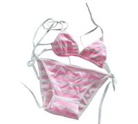 ZYHARUKO Set di mutandine da donna con reggiseno a taglio alto costumi da bagno a vita bassa con allacciatura bikini 2 pezzi bikini allacciato al collo costumi da bagno con spalline da donna costume