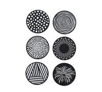 ZYHARUKO Sottobicchieri in silicone Set 9,6 cm Pad antiscivolo rotondo tazze da caffè bevande tappetino per la casa o l'ufficio stuoie per bevande in silicone