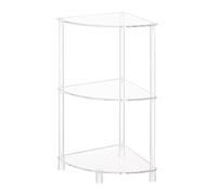 ZYHARUKO Tabella acrilica portatile dello scaffale d'angolo con tre livelli per uso efficiente di risparmio di spazio in qualsiasi tavolino dell'organizzazione della stanza