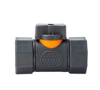 ZYHARUKO Valvole ABS con filettatura interna a doppia porta da 6 mm, con interruttori di arresto manuale per sistemi di gestione dell'acqua efficienti, valvole idrauliche resistenti all'usura in ABS