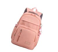 ZYHARUKO Zaino scolastico di grande capacità per studenti junior e senior zaino estetico borsa per libri in nylon comoda tracolla nera borsa per libri, D