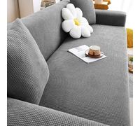 ZYHBBGXFC-XM Copridivano 1, 2, 3, 4 e 5 posti, copridivano in velluto spesso di lusso, copridivano tinta unita, copridivano reclinabile elasticizzato(Gray,3-seat 190-230cm)