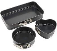 ZYHDFH Cheesecake Pan Set, Tortiera Apribile Stampi Torta Pentole Rettangolari Rotondo a Forma Cuore Pan Set Cake Pan con Base Rimovibile Teglia da Forno Antiaderente e a Prova di Perdite