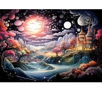ZYHDK 1000 Pezzi ，Colourful Irregular Puzzle,Difficult Puzzle,Abstract Castles Posters ，Giocattoli Personalizzati Per Adulti ，Giochi Per Ridurre Lo Stress In Famiglia Xd221Yk