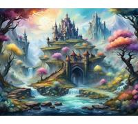 ZYHDK 1000 Pezzi ，Colourful Irregular Puzzle,Difficult Puzzle,Abstract Castles Posters ，Giocattoli Personalizzati Per Adulti ，Giochi Per Ridurre Lo Stress In Famiglia Xd227Yk