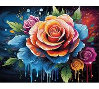 ZYHDK 1000 Pezzi - Colourful Puzzle Irregolare - Abstract Flowers Art Painting - For Giocattoli Educativi Per Famiglie Di Adulti - Wall Art Gifts - Jz291Ap