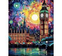 ZYHDK 1000 Pezzi Puzzle - Colourful Puzzle Irregolare - Abstract Cityscapes Oil Painting - For Giocattoli Educativi Per Famiglie Di Adulti - Wall Art Gifts - Jz14Ap