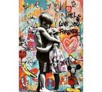 ZYHDK 1500 Pezzi - Colorato Puzzles - Immagini - Gifts - Banksyss Street Art Graffiti - Giocattoli Per La Sfida Della Famiglia Posters - Gioco Di Sfida Per Adulti - Jw307Zk