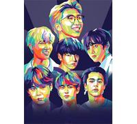 ZYHDK 1500 Pezzi ，Colorful Fun Puzzle ，Immagini ，Gifts ，Korean Boyband Bang Bt S Art Poster ，Giocattoli Sfida Personalizzati Per Adulti ，Decorazione Della Casa - Xw170Zk