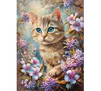 ZYHDK 1500 Pezzi ,Colorful Puzzle ,Immagini ,Cute Cat Art Painting ,Elderly Gioco Di Memoria E Cogniziones ,Giocattolo Di Decompressione Per Adulti - Kz426Dw