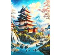 ZYHDK 1500 Pezzi - Immagini - Gifts - Japanese Retro Imperials Palaces Architecture Painting - Giocattoli Per Sfide Difficili E Divertenti In Famiglia - Decorazione Artistica Da Parete,Xz32Wp