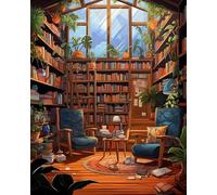 ZYHDK 1500 Pezzi - Immagini - Gifts - Puzzle Colorato - Art Illustrations Of Study Room - Immagine Del Gioco Antistress Per Adulti,Rh246Mo