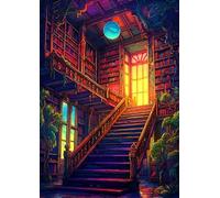ZYHDK 1500 Pezzi - Immagini - Gifts - Puzzle Colorato - Art Illustrations Of Study Room - Immagine Del Gioco Antistress Per Adulti,Rh247Mo
