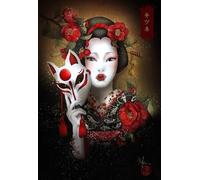 ZYHDK 1500 Pezzi - Immagini - Gifts - Puzzle Irregolare - Geishas And Masks Art Painting - Gioco Di Sfida Per Adulti - Giocattolo Di Decompressione,Rh269Mo