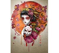 ZYHDK 1500 Pezzi - Immagini - Gifts - Puzzle Irregolare - Geishas And Masks Art Painting - Gioco Di Sfida Per Adulti - Giocattolo Di Decompressione,Rh267Mo