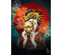 ZYHDK 1500 Pezzi - Immagini - Gifts - Puzzle Irregolare - Geishas And Masks Art Painting - Gioco Di Sfida Per Adulti - Giocattolo Di Decompressione,Rh270Mo